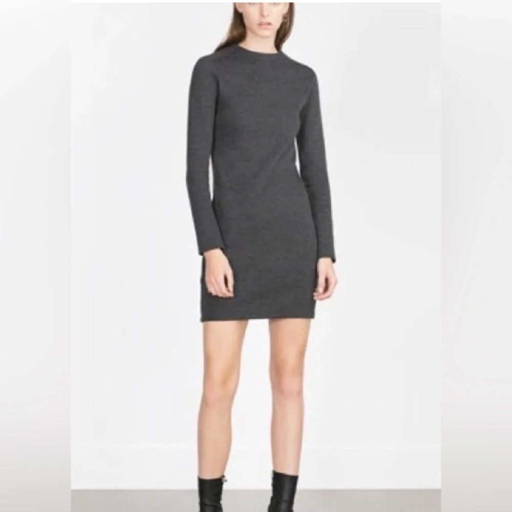 zara fitted high neck dress Zara | Dresses | Zara Gray Fitted Dress Nwot Size M